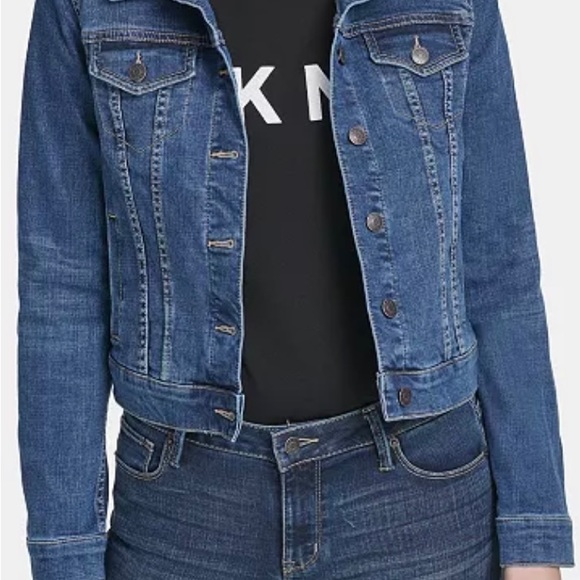 DKNY Denim Trucker Jacket Size M - Picture 2 of 10